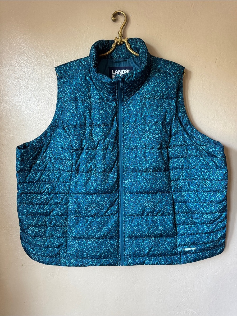Lands End Blue Puffer Vest Size 4X